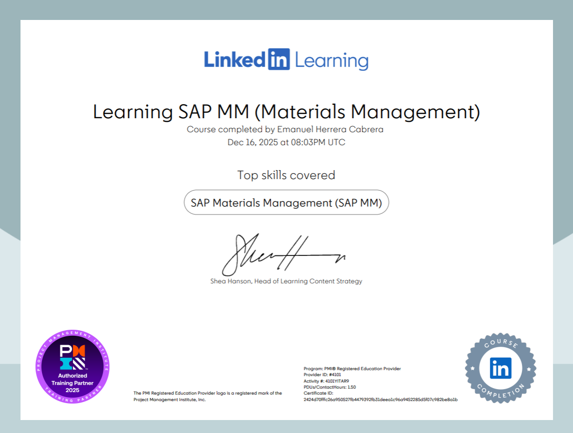 SAP MM (Materials Management)